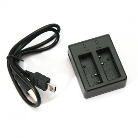 Сетевое зарядное устройство PowerPlant Dual SJcam SJ4000 для двух аккумуляторов Сетевое зарядное устройство PowerPlant Dual SJcam SJ4000 для двух аккумуляторов